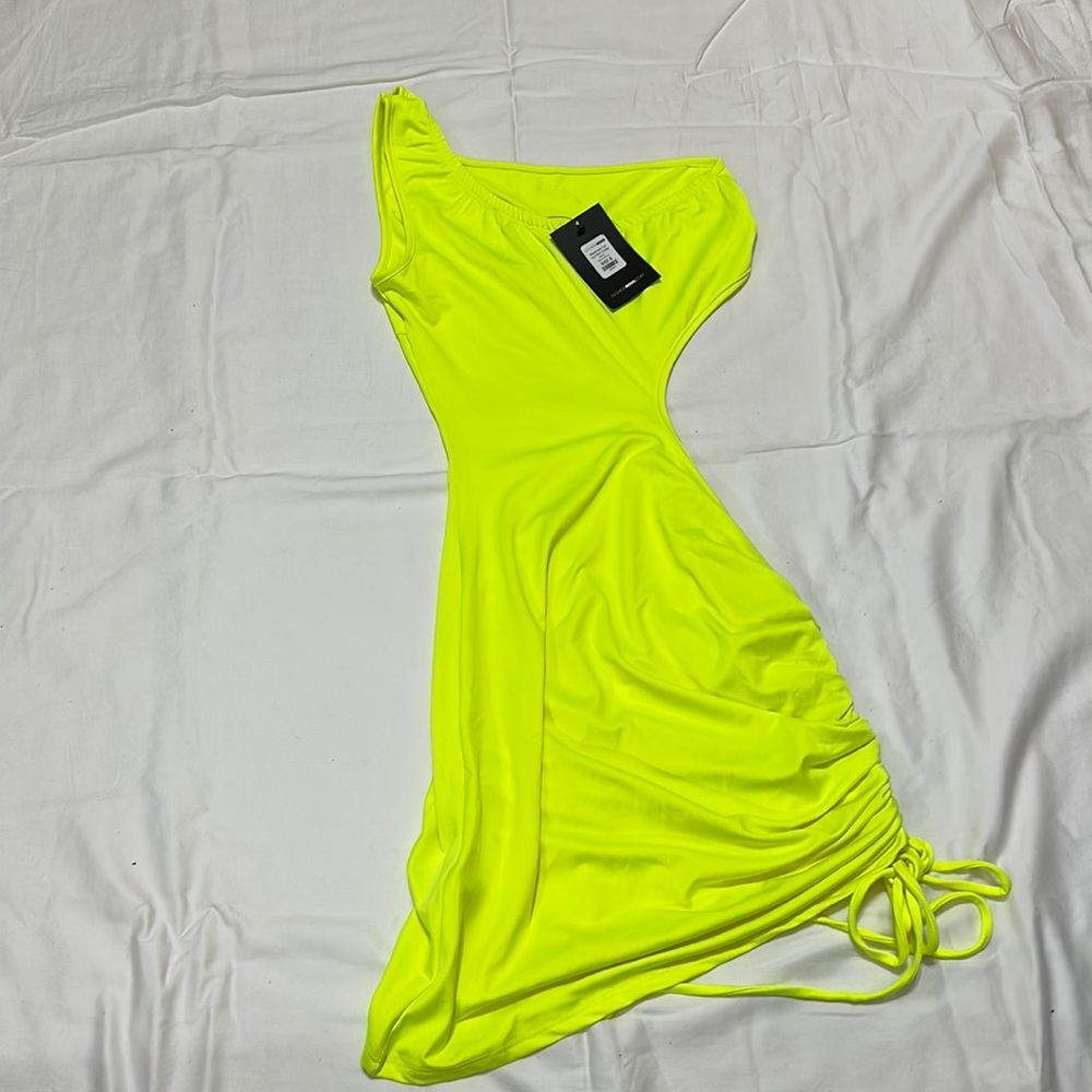 Neon green dress